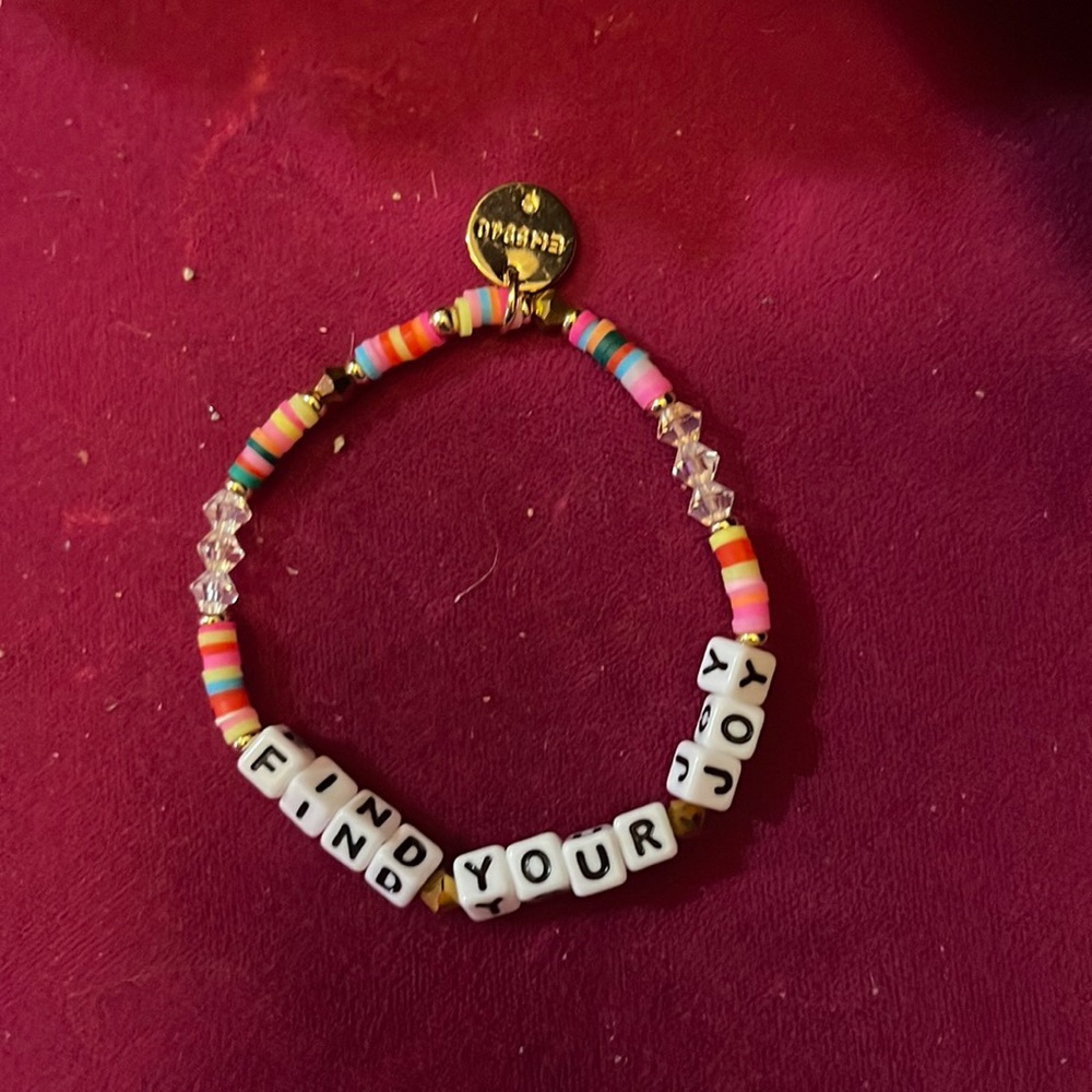 Little Words Project Bracelet Custom Find Your Joy BNWOT S/M